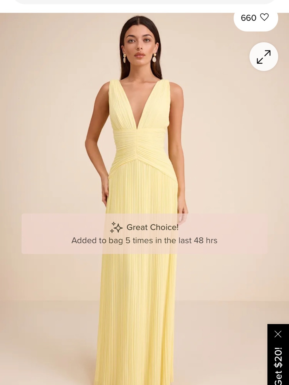 Lulus Butter Yellow Gown - Picture 3 of 4